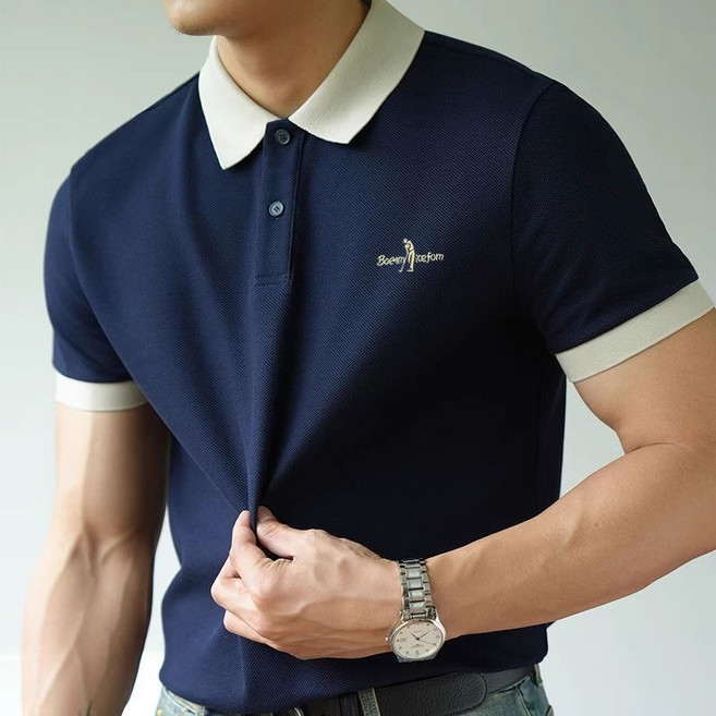 歐貨POLO衫 商務休閒刺繡短袖2026夏季新款