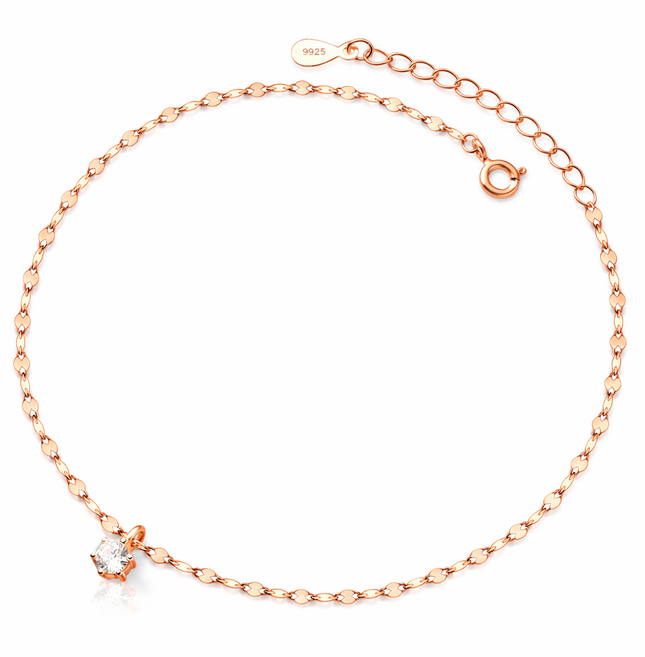 COCOYOU 14K 도금 한 알 다이아몬드 트랜드 섹시해요 발찌 DW-10