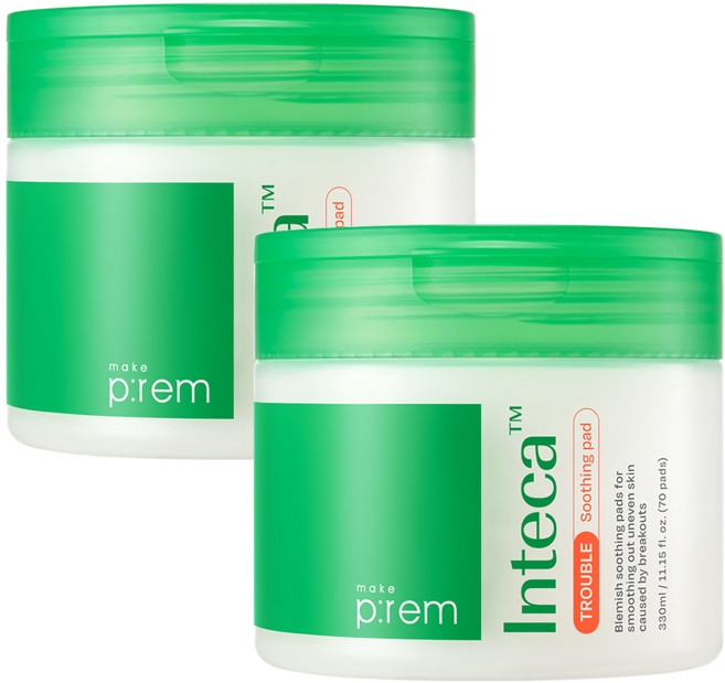 메이크프렘 인테카 트러블 수딩 패드, 2개