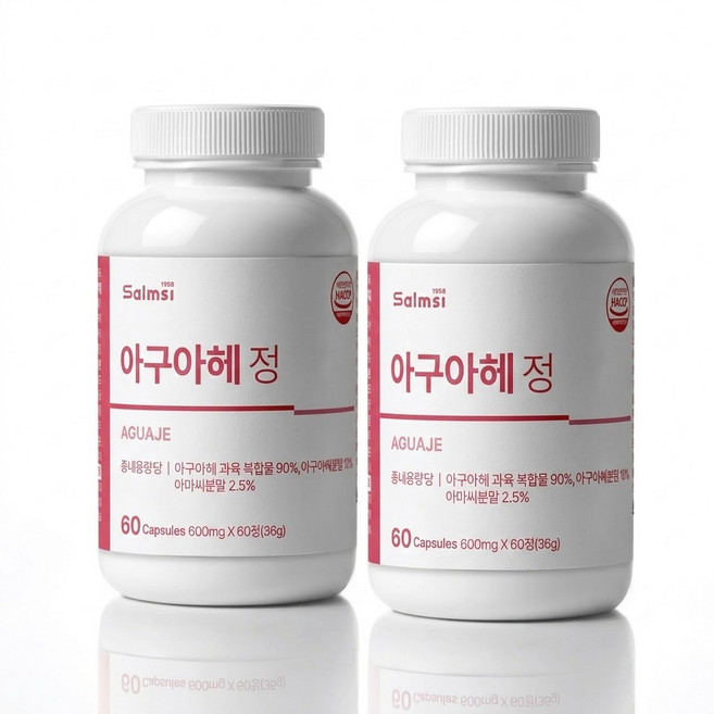 살므시 아구아헤 과육 복합물 고농축 정제 글루타치온 비타민C 비타민B군 배합 시너지 여성영양제, 2박스, 60정