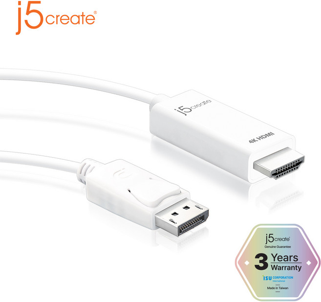 j5create JDC158 DP to HDMI케이블 1.8m, 단품, 단품