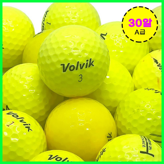 볼빅 칼라볼 YELLOW A급 로스트볼, 1개, -, 30개입