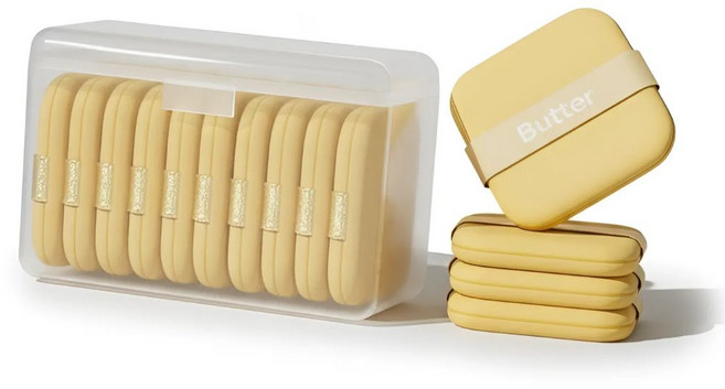 마켓리브 고밀착 물광 메이크업 화장품 퍼프, 10개, 옐로우