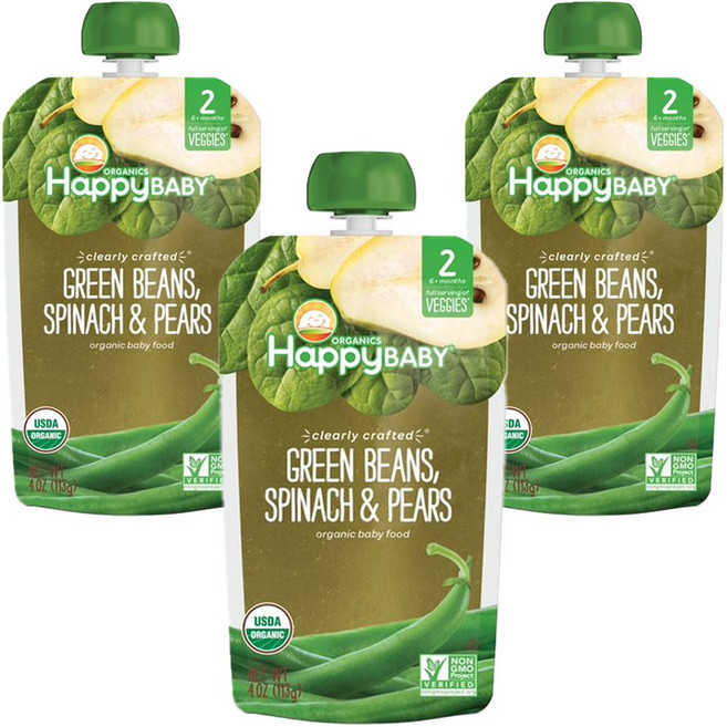 해피베이비 클리어리 크래프티드 어린이 스무디 113g, 3개