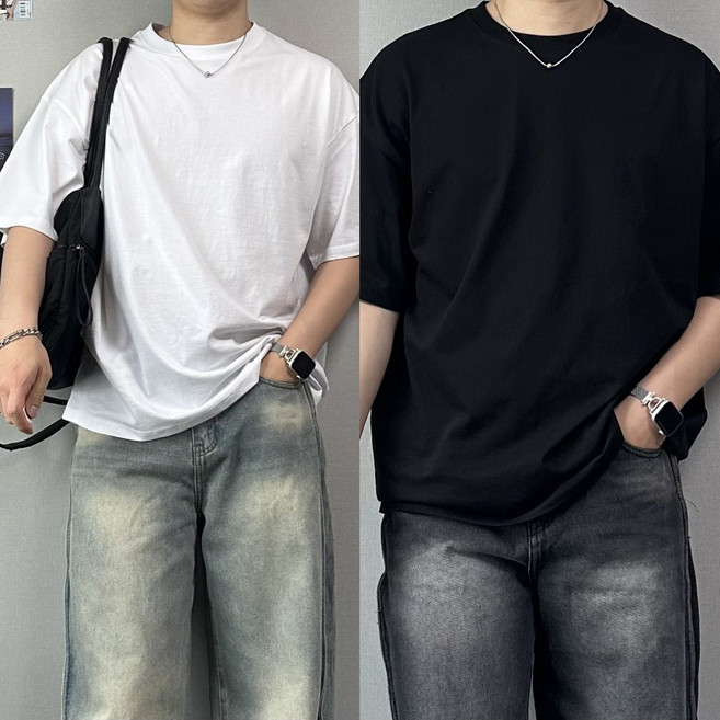 10수 반팔티 10수 반팔 흰 면티