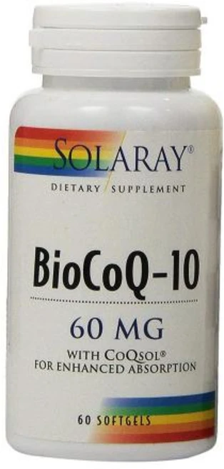 솔라레이 BIO코큐텐 코엔자임Q10 60mg 60캡슐 큐텐, 1개, 60정 - 쿠팡