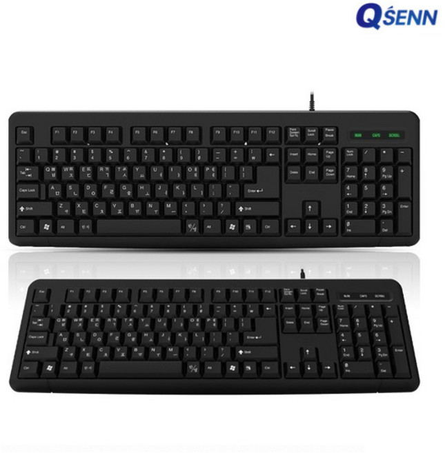 큐센 멤브레인 유선 일반형 키보드, 혼합색상, GP-K1200