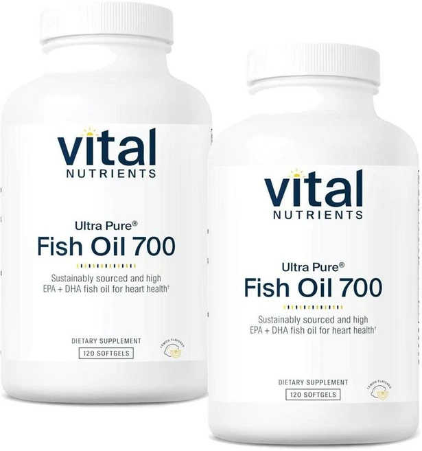 바이탈 뉴트리언츠 울트라퓨어 피쉬오일700 소프트젤 Vital Nutrients Ultra Pure Fish Oil, 120정, 2개 - 쿠팡