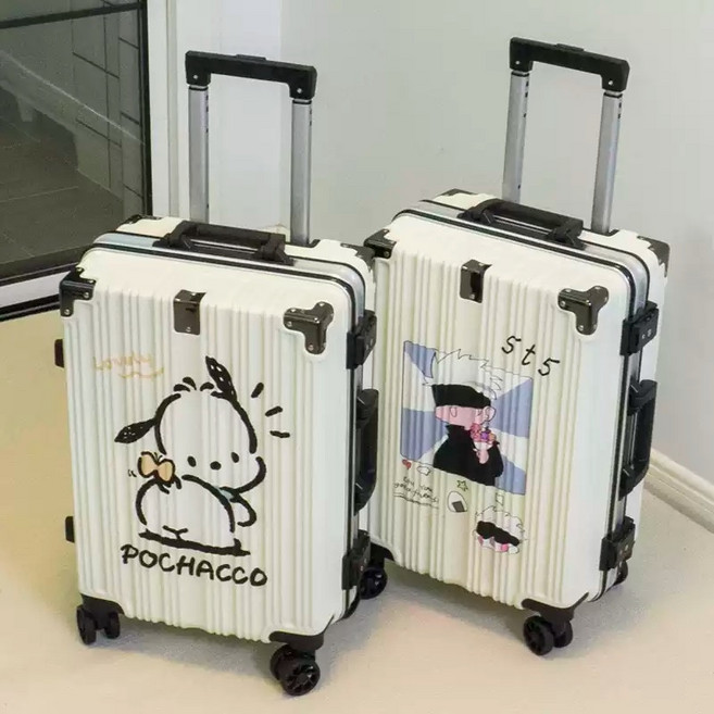 귀여운 캐릭터 캐리어 가방 여성 트롤리 케이스 대용량 남성 20 24인치 여행 선물 금고형