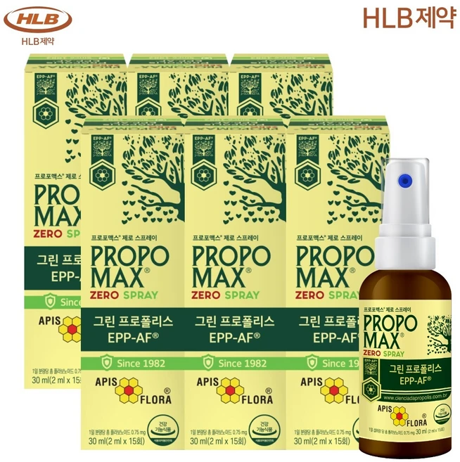 [6병] 아피스플로라 프로포맥스 제로 스프레이 6병, 6개, 30ml - 쿠팡