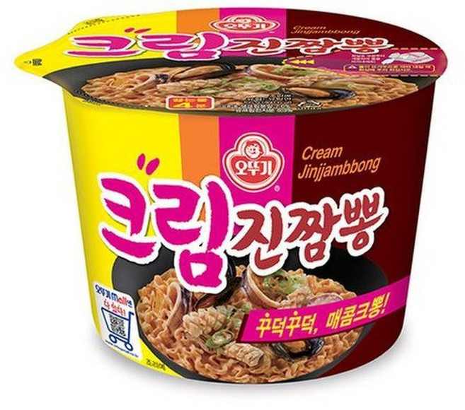 큰컵라면 오뚜기 크림진짬뽕 105g 6개