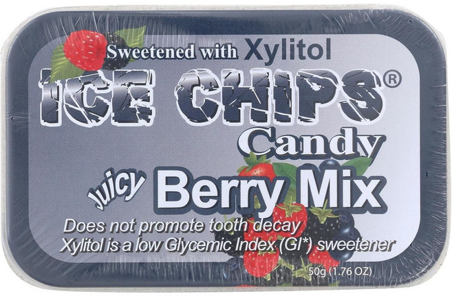 아이스칩스 캔디 베리 믹스 설탕 무첨가 저칼로리 하드 캔디 민트&베리 혼합, 1개, 50g