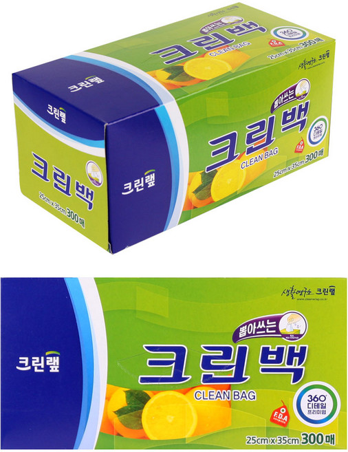 크린랩 크린백 티슈형-중25x35x300매, 1개, 중(M), 1개