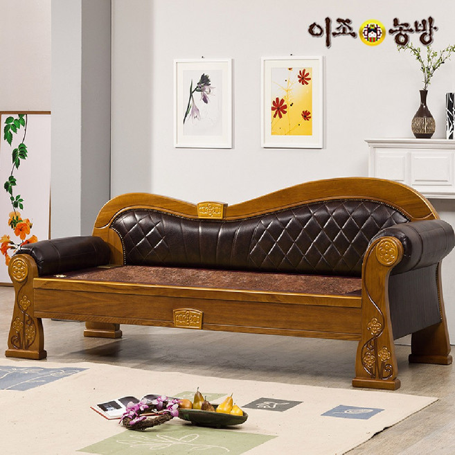 이조농방 분리형황토볼 카우치소파 헨11, 월넛(프레임)