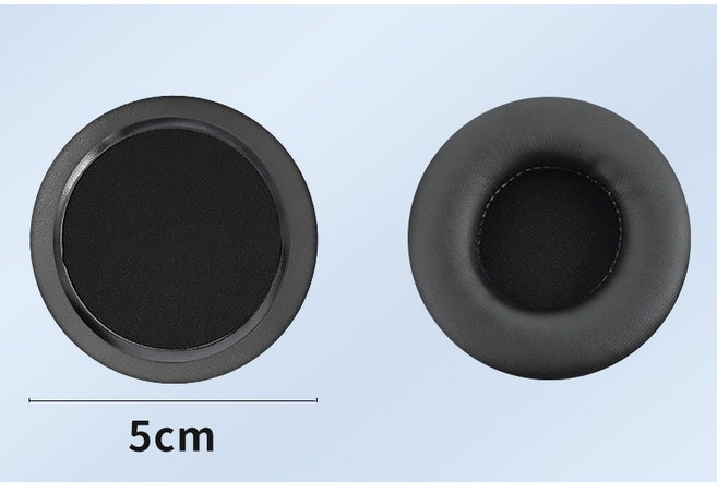 앱코 해커 COX 콕스 헤드폰 헤드셋 쿠션 패드 이어패드 가죽 커버 교체 소니 SONY AKG 브리츠 JBL 호환, 50MM 가죽 이어패드 1쌍(:2개)