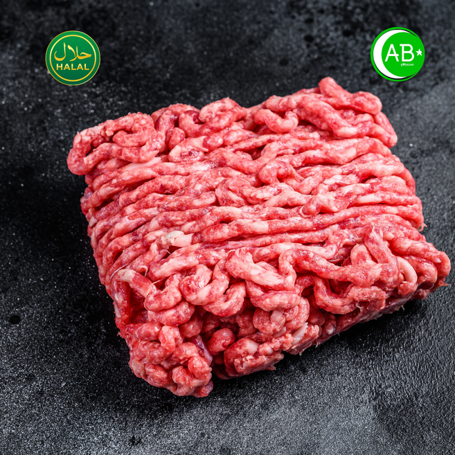 Halal Beef Brisket Mince 70/30 Fat Ratio Pressed 호주산 소 양지 민찌 압축형 약 70/30 지방비율, 4개, 1kg