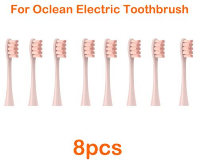 Oclean-모든 칫솔을 위한 교체용 전동 칫솔 Oclean X PRO Air, [12] 8pcs pink, 1세트