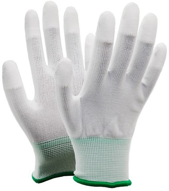 신정글러브 PU 손끝 코팅 장갑 양손 세트 S, 화이트, 20세트