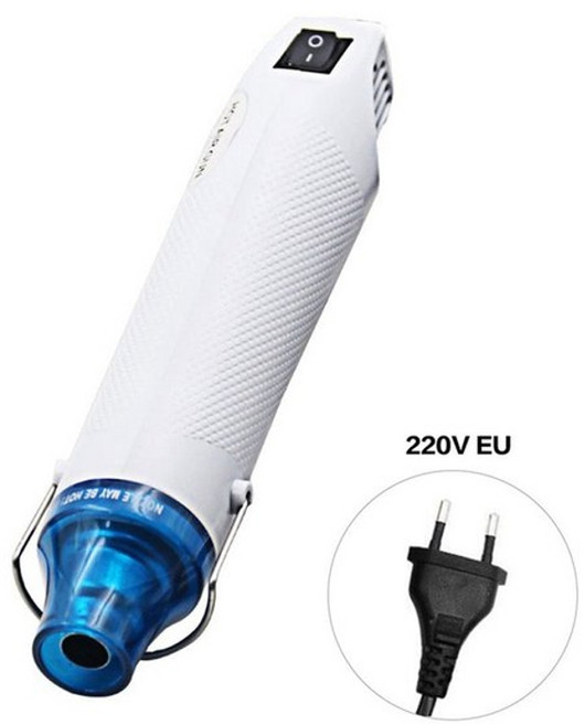 공업용 열풍기 핫 에어 히팅건 미니 열기구 온도 조절기 열총 열풍 송풍기 화력 전동 공구 납땜 총 열풍 총 부드러운 도자기 DIY, 하얀 나를, 1개