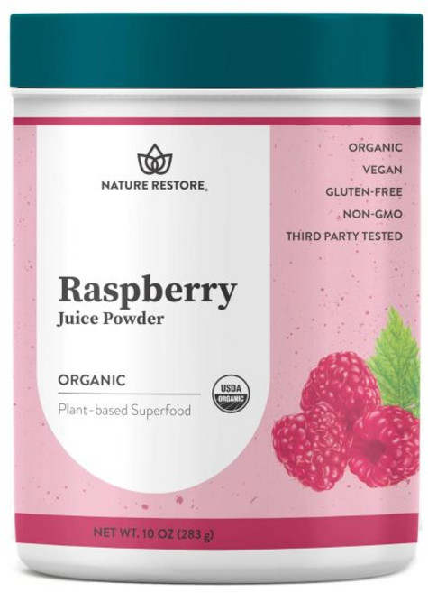 Nature Re 과일 가루 분말 파우더 USDA 인증 빨간 산딸기 주스 10온스 비변형 글루텐 프리 비건, 1개