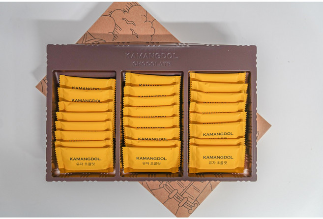 [거제특산품] 까망돌 유자초콜릿, 1세트, 216g