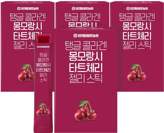 참앤들황토농원 저분자 타트체리 콜라겐젤리 스틱 15포, 4개, 20g