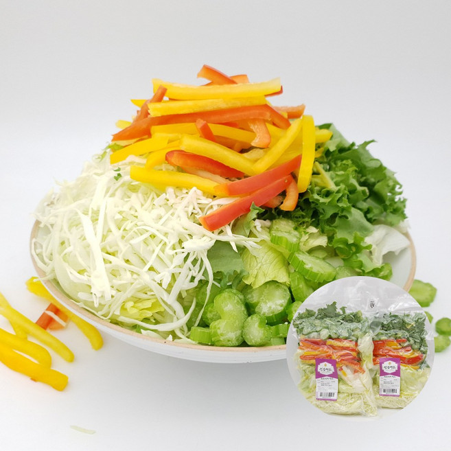 낮12시전 발송 100%국내산 파프리카 믹스샐러드 대용량 1kg, 2개, 500g