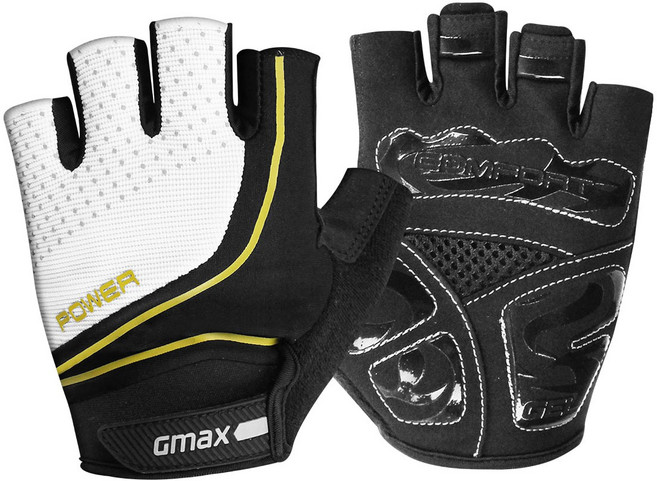 지맥스 파워 싸이클 자전거 반장갑, 화이트, 1개