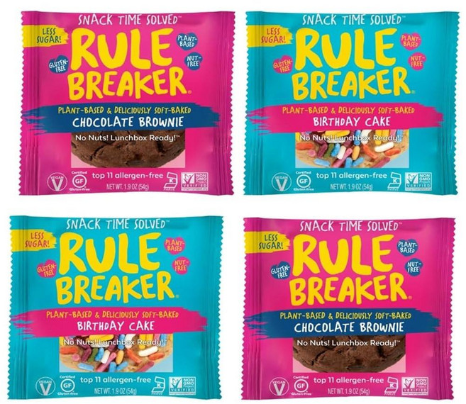 Rule Breaker 비건 및 글루텐 프리 쿠키 | 초콜릿 브라우니 및 생일 케이크 | 식물 기반 유제품 견과류 콩 알레르기 유발 항원 프리 코셔 | 어린이 및 성인