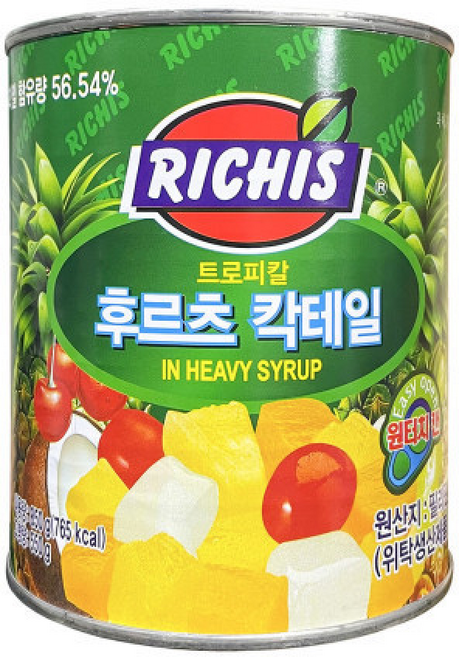 2202. 후르츠칵테일-리치, 1개, 850g