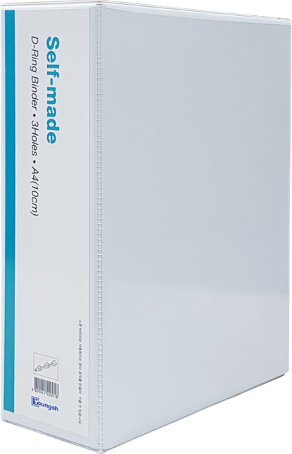 영오 투명 3공 D링 바인더 7cm, 10cm 백색 카다로그 바인더, 1개