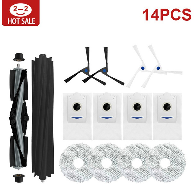 진공 헤파 필터 청소기 로봇 걸레 천 메인 사이드 브러시 커버 액세서리 Ecovacs Deebot X2 Omni X2 X2 Pro PlusDEX86, 1개, 24 14pcs