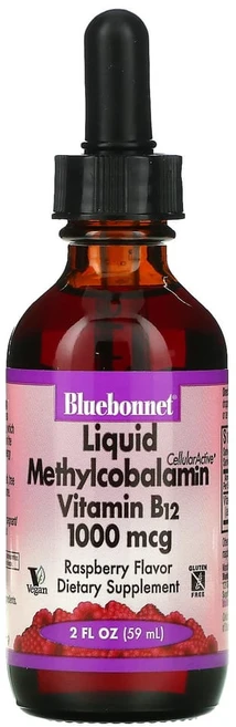 블루보넷뉴트리션 액상 CelluarActive 메틸코발라민 비타민B12 라즈베리 맛 1000mcg 59ml(2fl oz), 1개 - 쿠팡