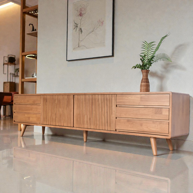 오거스틴 원목 거실장 2000사이즈 tv거실장 1600사이즈 티비다이