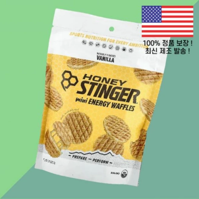 꿀 허니 스팅어 미니 에너지 와플 바닐라 5.3온스 150g Honey Stinger Mini Energy Waffles Vanilla 5.3oz, 꿀 허니 스팅어 미니 에너지 와플 바닐라 5.3온스 1 - 쿠팡