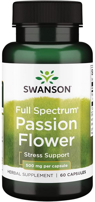 스완슨 식물성 멜라토닌 패션플라워 60캡슐, 1개, 60정