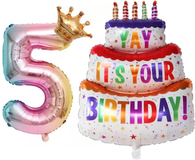 파파 파티 1m 케익 케이크 풍선 생일 파티, 1개, 케이크+왕관숫자5