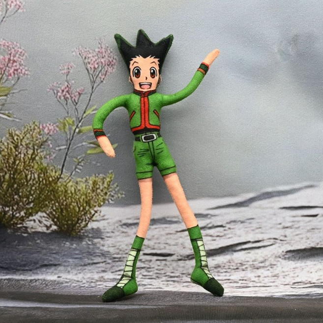 헌터X헌터 포즈 인형 철사 뼈 움직이는 이상한 웃긴 흉물 솜인형 15cm 28cm, 곤 프릭스, 1개