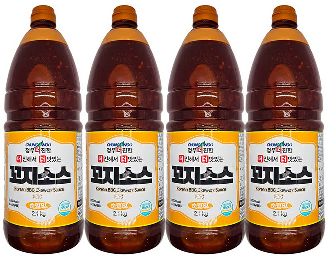 청우 더진한 꼬지소스 순한맛, 2.1kg, 4개