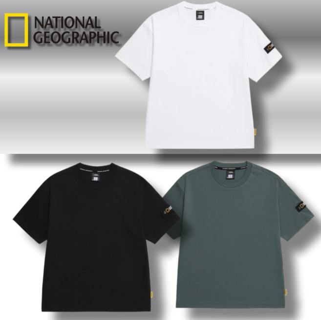 국내매장정품 내셔널지오그래픽 남녀공용 남자반팔티 여자반팔티 남성반팔 여성반팔 특가세일 여름반팔티 라운드티셔츠 세미오버핏 베이직 빅사이즈 NATIONAL GEOGRAPHIC