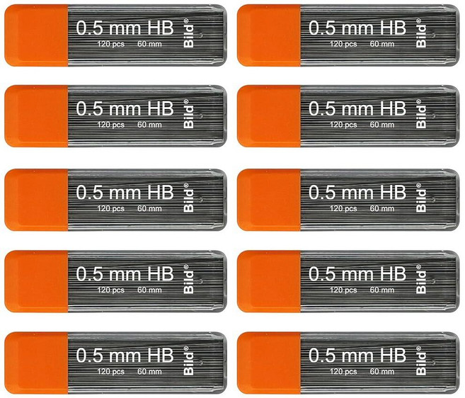 Bild 프리미엄 심 1200개 0.5mm 샤프 샤프심 리필 (HB Mega 0.5mm) 354731