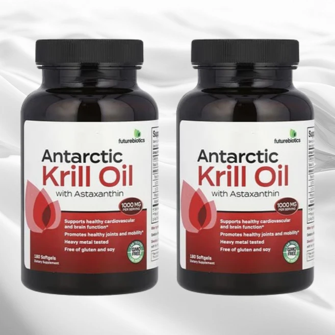 퓨쳐바이오틱스 남극 크릴오일 1000mg 아스타잔틴 180소프트젤 2세트 오메가3 EPA, 2개, 180정 - 쿠팡