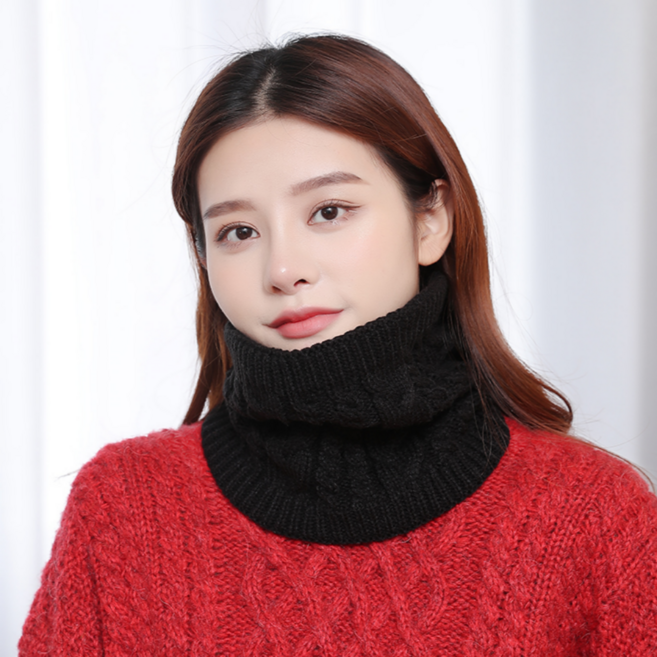 제바 겨울 남녀공용 방한 꼬임 니트 기모 넥워머