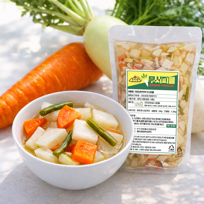 이장네 무피클 오이 생피클 치킨무 절임무 오이무피클, 3개, 2kg