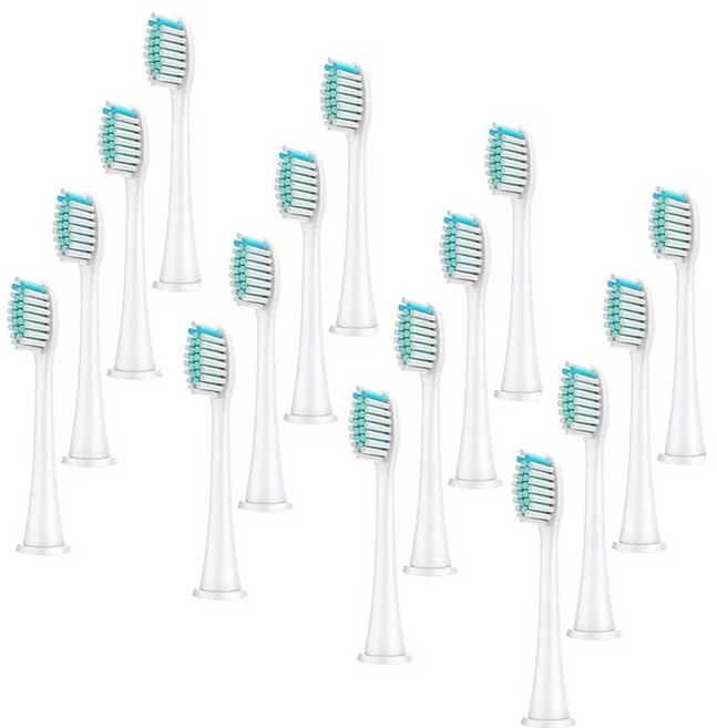 전동 칫솔 헤드 교체 가능한 음파 필립스 소닉케어의 브러시에 적합, 08 WHITE  16pcs