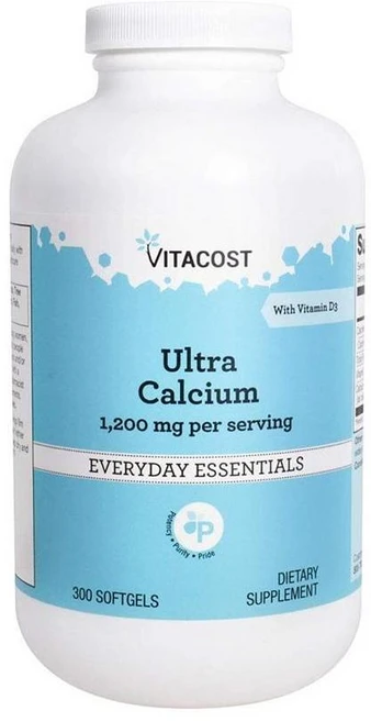 비타코스트 울트라 칼슘 1200mg 퍼서빙 비타민D3 소프트젤 Vitacost Ultra Calcium, 1개 - 쿠팡