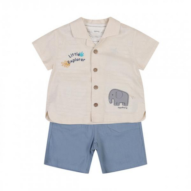 아가방 NC엑스코점 이월특가! 세트로 단품으로 다양하게 활용하기 좋은! 귀여운 코끼리 포인트 라비 반팔 셔켓 3세트! 유아 외출복 어린이집 등원룩! 선물추천