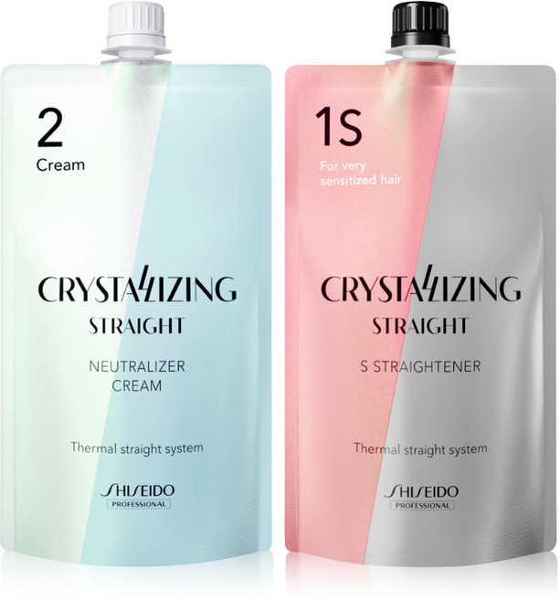 시세이도 프로페셔널 크리스탈라이징 스트레이트 크림 매직약 1S(극손상)+중화제(크림타입) 각 400g, 1개