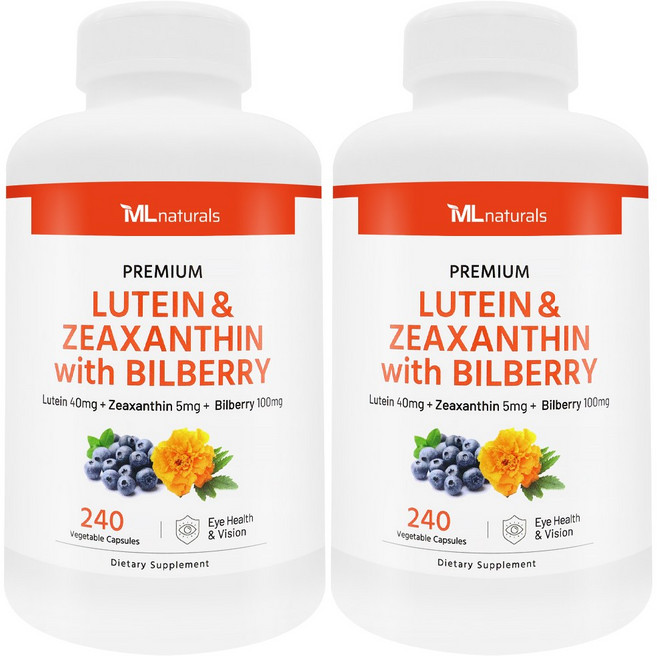 [미국번개배송] 신제품 착한명품 마이라이프 내추럴스 루테인 & 지아잔틴 + 빌베리, 2개, 240정