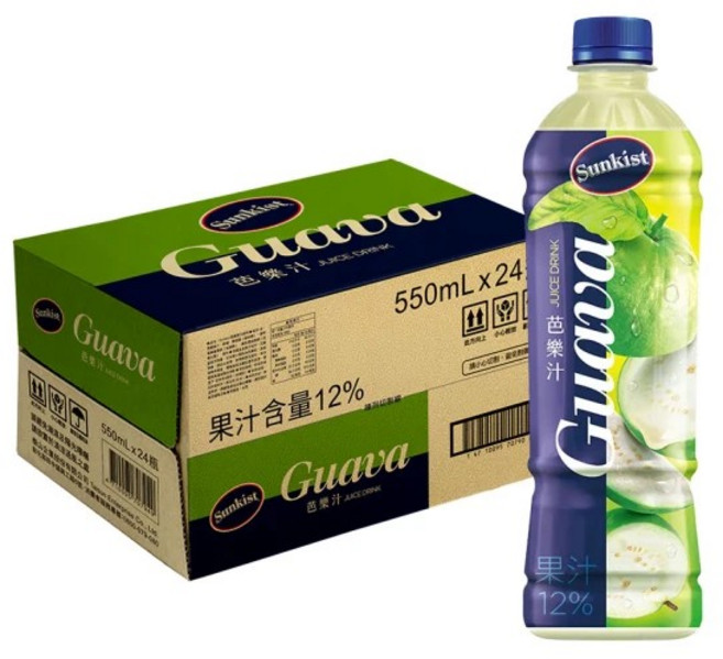 Sunkist 芭樂汁, 550ml, 24個